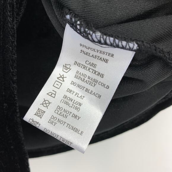 Motel Cheri Split Skirt Womens Sz Small Diamante Black Velvet Pull On Waist NEW - Picture 7 of 8